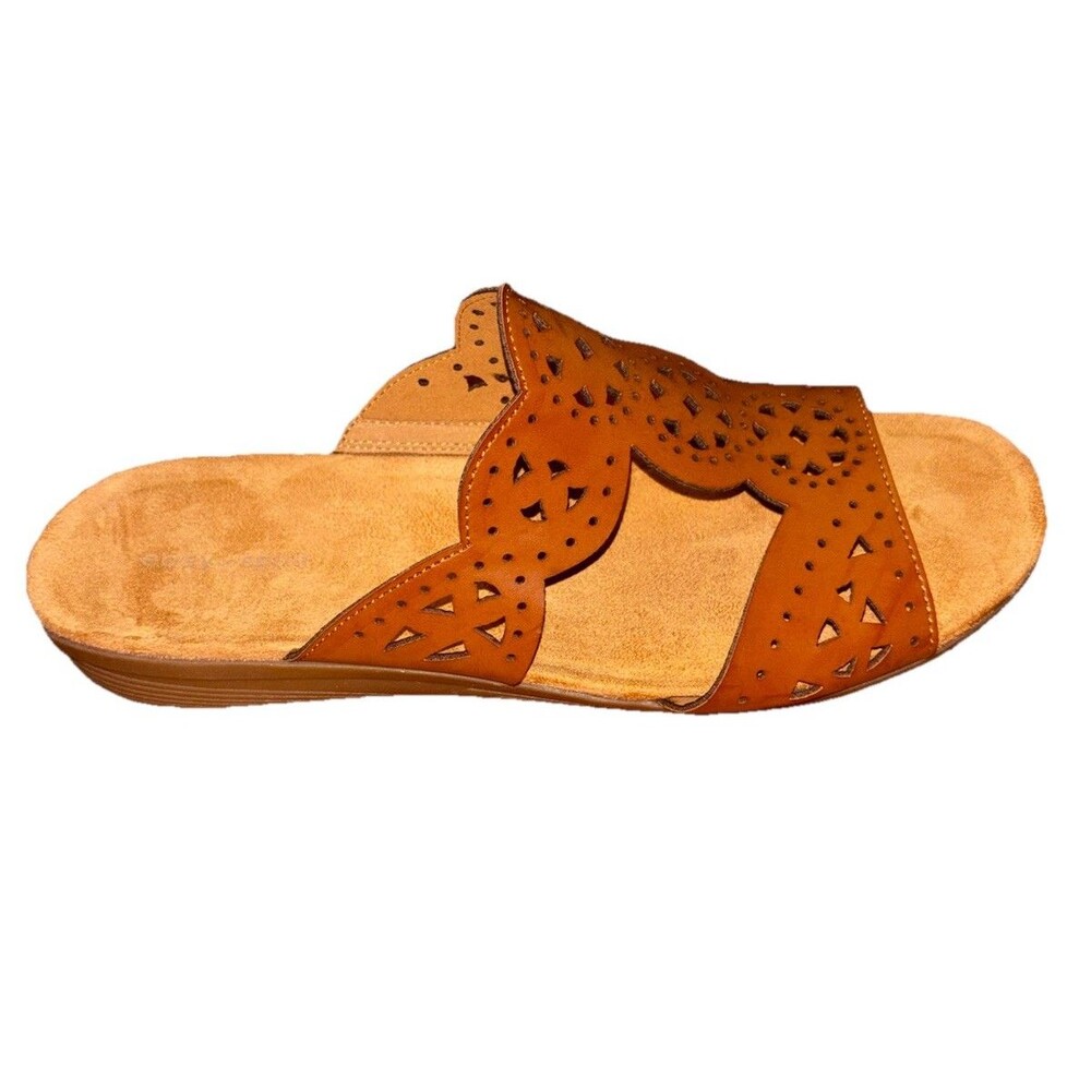 Easy Spirit Sandals Tan Lace Cut Out Straps Sz 11M NWB - Picture 4 of 5